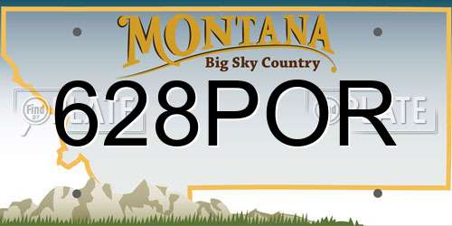 628POR Montana License Plate