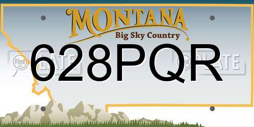 628PQR Montana License Plate