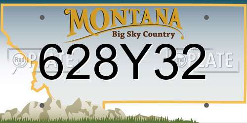 628Y32 Montana License Plate