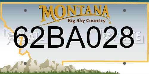 62BA028 Montana License Plate