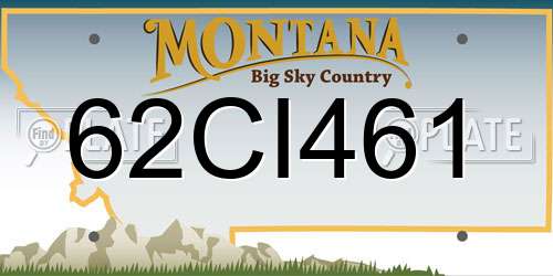 62CI461 Montana License Plate