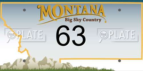 63 Montana License Plate