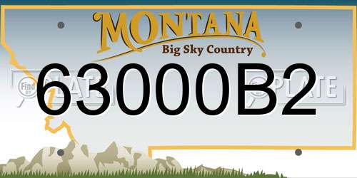 63000B2 Montana License Plate