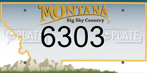 6303 Montana License Plate