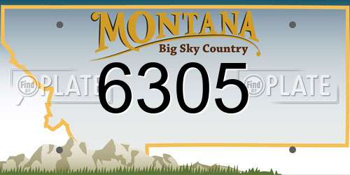 6305 Montana License Plate