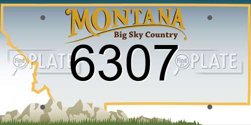 6307 Montana License Plate