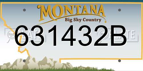 631432B Montana License Plate