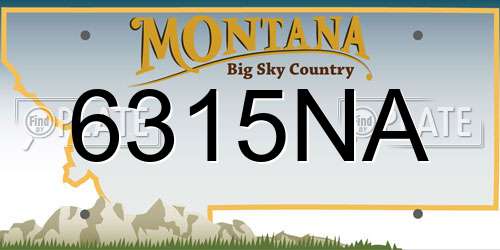 6315NA Montana License Plate