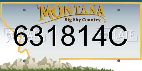 631814C Montana License Plate