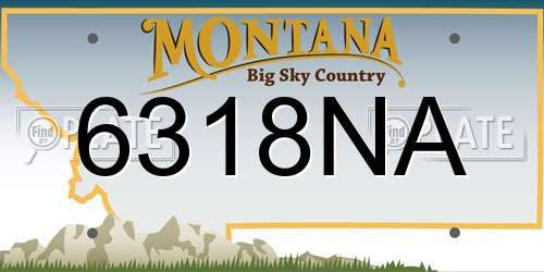 6318NA Montana License Plate