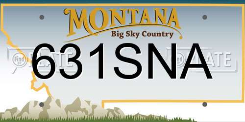 631SNA Montana License Plate