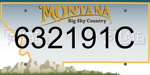 632191C Montana License Plate