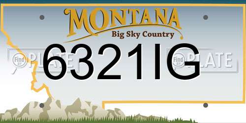 6321IG Montana License Plate