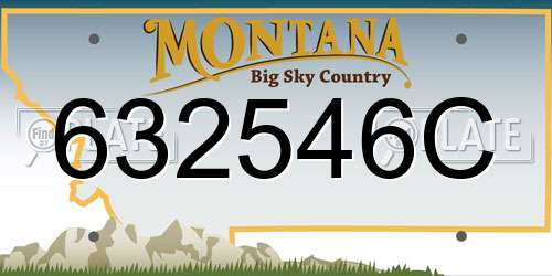 632546C Montana License Plate