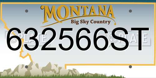 632566ST Montana License Plate