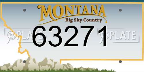 63271 Montana License Plate