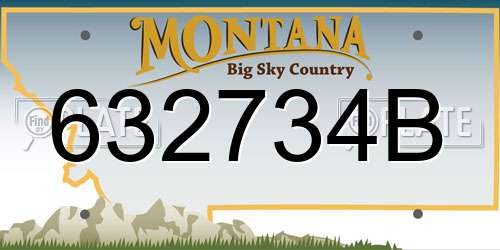 632734B Montana License Plate