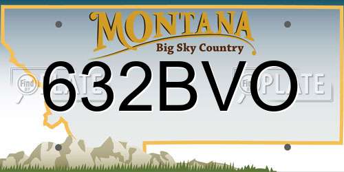632BVO Montana License Plate