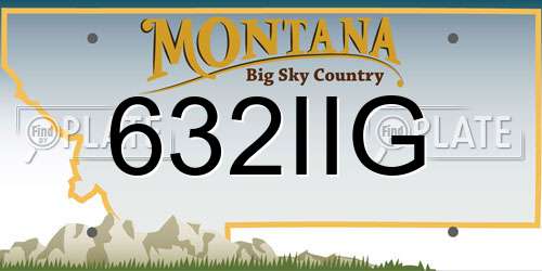632IIG Montana License Plate