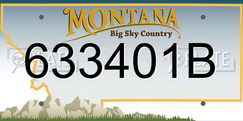633401B Montana License Plate