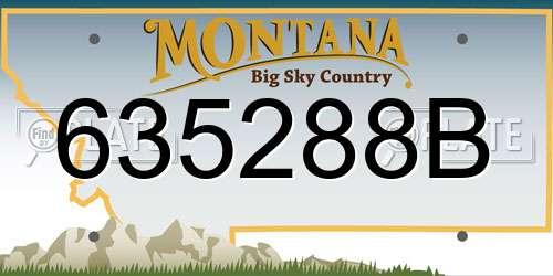 635288B Montana License Plate