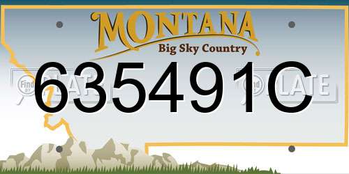 635491C Montana License Plate