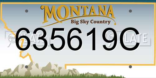 635619C Montana License Plate
