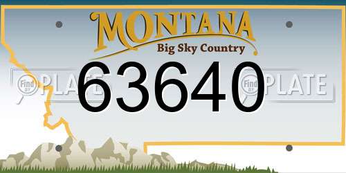 63640 Montana License Plate
