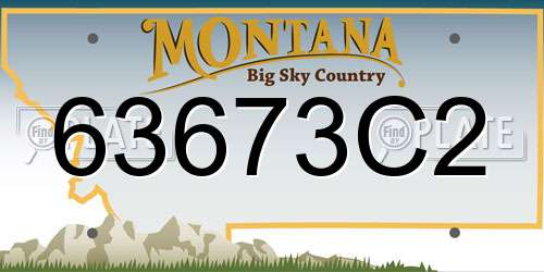 63673C2 Montana License Plate