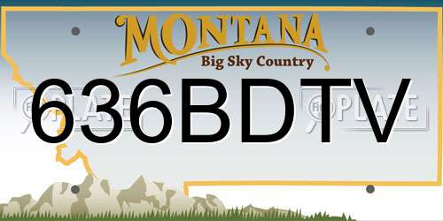 636BDTV Montana License Plate