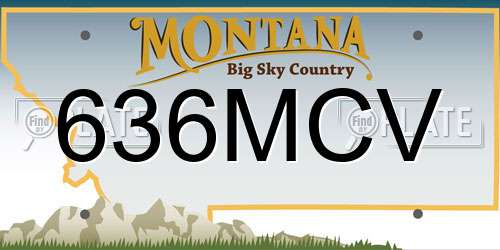 636MCV Montana License Plate