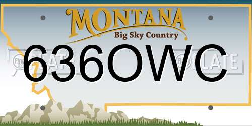 636OWC Montana License Plate
