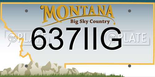 637IIG Montana License Plate