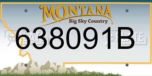 638091B Montana License Plate