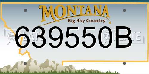 639550B Montana License Plate
