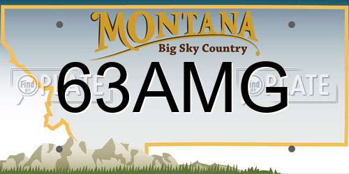 63AMG Montana License Plate