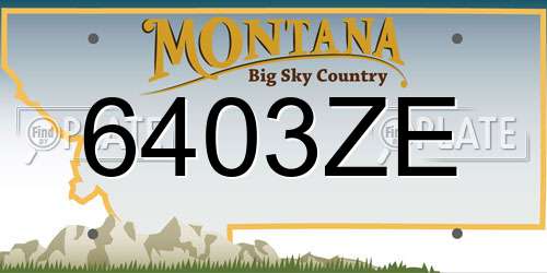 6403ZE Montana License Plate