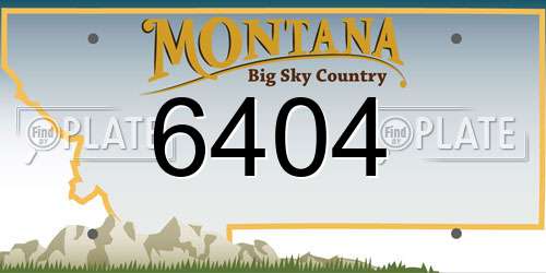 6404 Montana License Plate