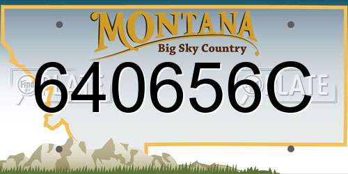 640656C Montana License Plate