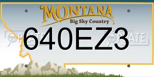 640EZ3 Montana License Plate