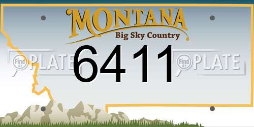 6411 Montana License Plate