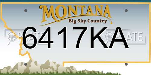 6417KA Montana License Plate
