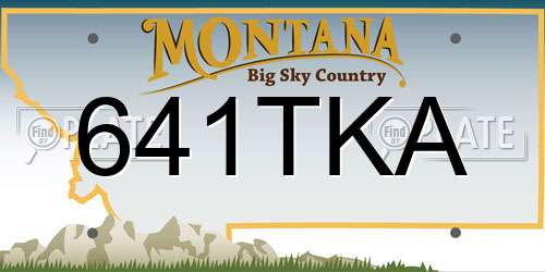 641TKA Montana License Plate
