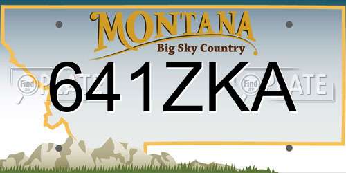 641ZKA Montana License Plate