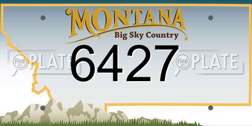 6427 Montana License Plate