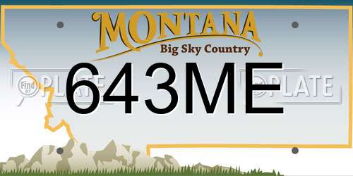 643ME Montana License Plate