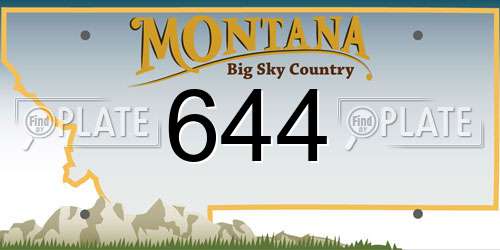644 Montana License Plate