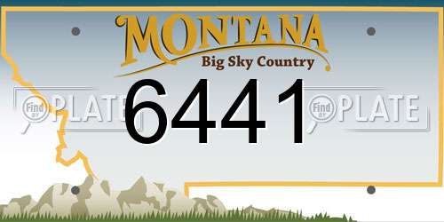 6441 Montana License Plate