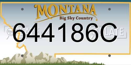 644186C Montana License Plate