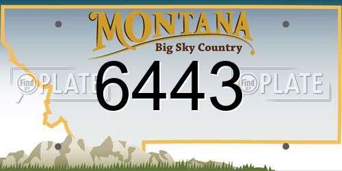 6443 Montana License Plate